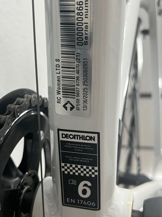 Bicicleta de carretera blanca nueva, talla S
