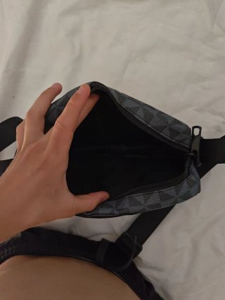 Bolso bandolera hombre negro y gris