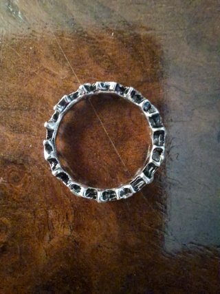 Anello stelle con brillantini misura 16.1 mm