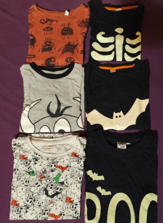 Lote 6 Camisetas Manga Larga Niño 7-8 Años