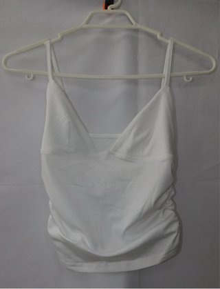 Top tirantes blanco fruncido