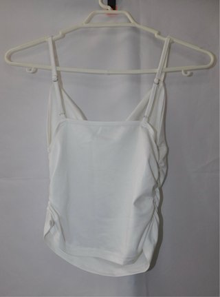 Top tirantes blanco fruncido