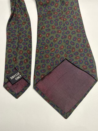Corbata Seda Vintage Verde Oscuro