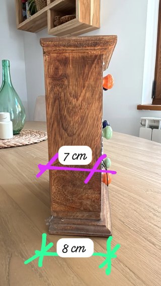 Cajonera Joyero Madera y Cerámica