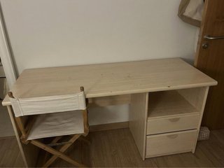 Escritorio madera 2 cajones
