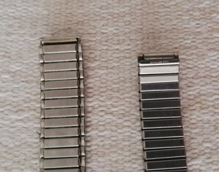 Lote 2 cinture orologio in acciaio inossidabile vintage