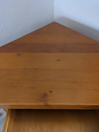 Consola rinconera de madera de pino