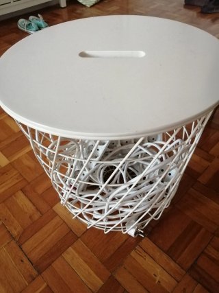 Mesa Auxiliar Blanca Redonda Ikea