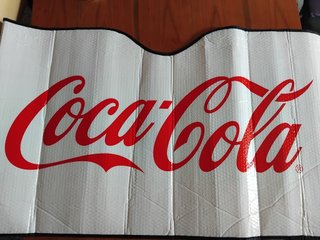 Parasol plegable coche promoción Coca Cola