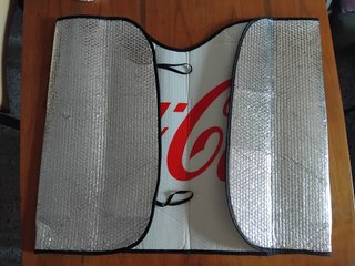 Parasol plegable coche promoción Coca Cola