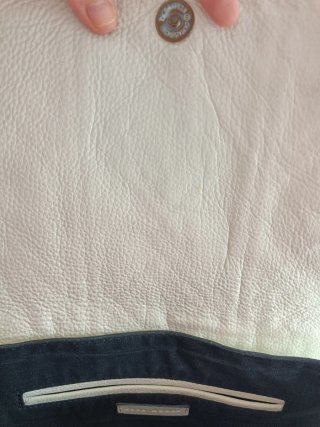 Bolso Zara Piel Blanco Roto