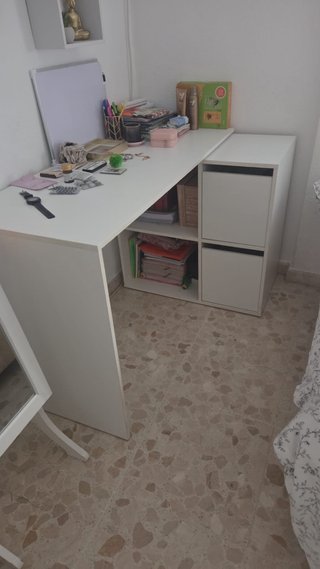 Escritorio esquinero Leroy Merlin blanco