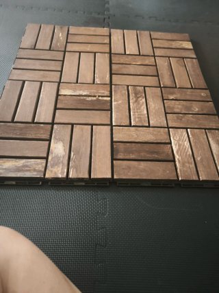 20 losetas de madera para jardín de 30x30