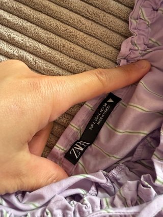 Top Zara tirantes rayas fruncido