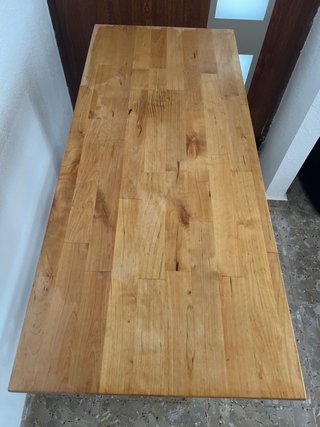 Mesa alta de cocina de madera