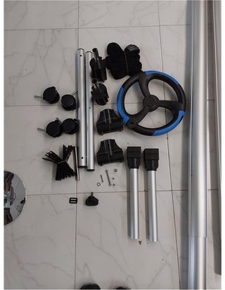Gre 90172 - Enrollador Telescopico per Piscine Interrate - Larghezza Max 5,50 m - Alluminio Anodizzato e Ruote Girevoli