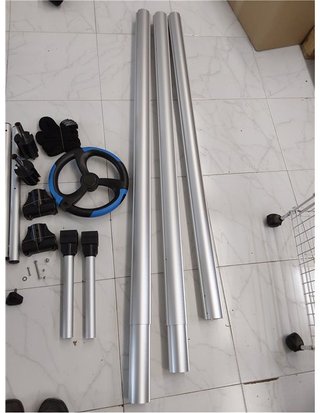 Gre 90172 - Enrollador Telescopico per Piscine Interrate - Larghezza Max 5,50 m - Alluminio Anodizzato e Ruote Girevoli
