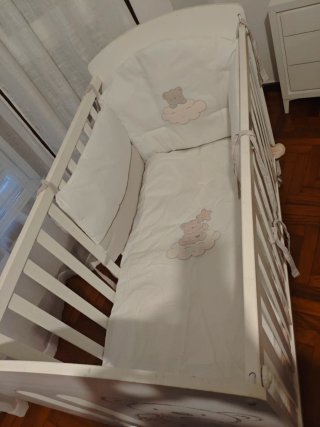 Cuna Micuna Sweet Bear 120x60cm + Colchón+2edredon