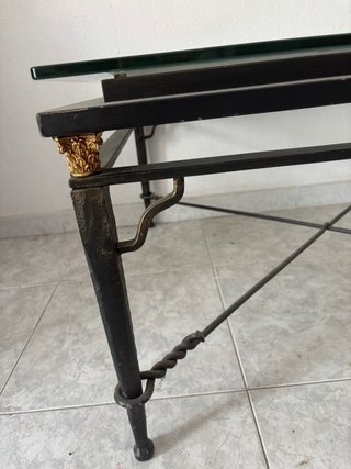 Mesa de centro hierro y cristal