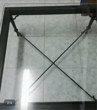 Mesa de centro hierro y cristal