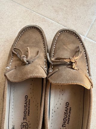 Mocasines niño ante beige/marrón