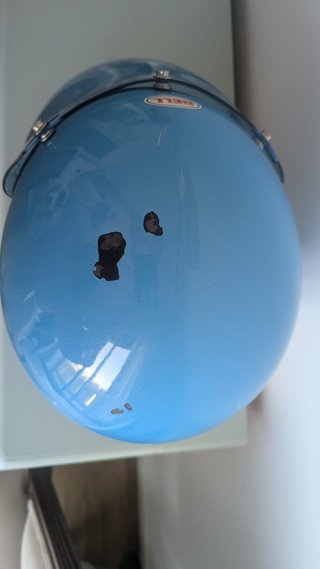 Casco Bell Custom 500 Talla L Azul Pantalla