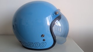 Casco Bell Custom 500 Talla L Azul Pantalla