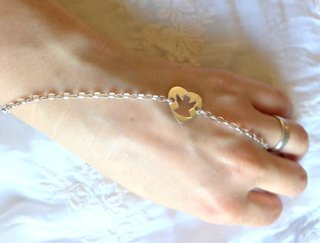 Pulsera Ángel Corazón Plata Primera Ley Rolo