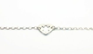 Pulsera Ángel Corazón Plata Primera Ley Rolo