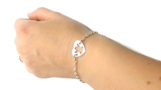 Pulsera Ángel Corazón Plata Primera Ley Rolo
