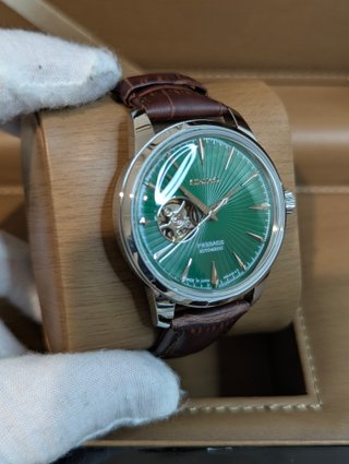 Reloj Seiko Mod Presage Open Heart Verde Marrón