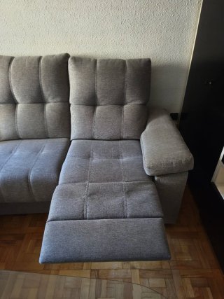 Sofá 3 plazas articulado gris