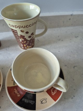 Juego de 4 tazas de cerámica para cappuccino