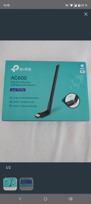 Adaptador Wi-Fi TP-Link AC600 Archer T2U Plus