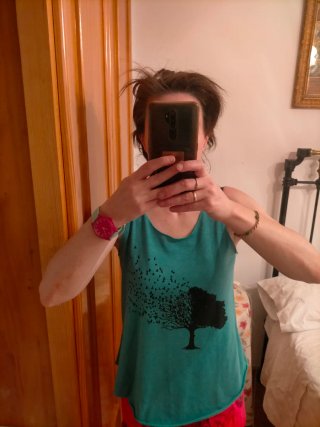 Camiseta tirantes verde azulado