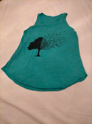 Camiseta tirantes verde azulado