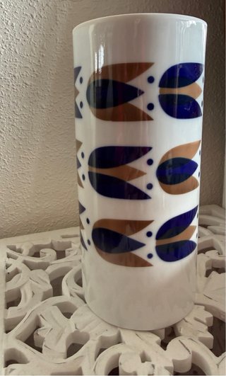 Jarrón Sargadelos Porcelana Azul Blanco
