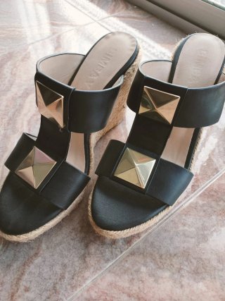 Bimba y lola Sandalias Cuña Tachuelas Doradas