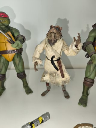 Figuras Tortugas Ninja + Splinter NECA