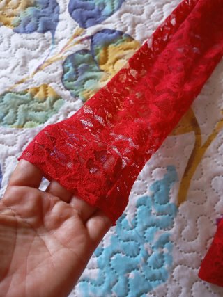 Camisa de encaje rojo