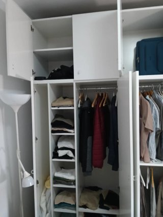 Armario grande 8 puertas madera blanco
