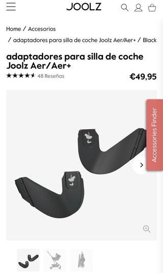 Adaptadores Joolz Aer/Aer+ Silla Coche