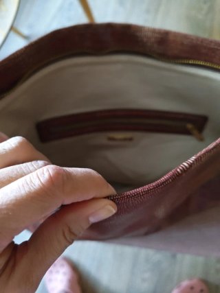 Bolso de mano Uterqüe piel marrón