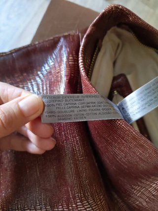 Bolso de mano Uterqüe piel marrón