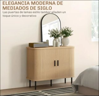 Aparador Vintage Madera Puertas Correderas