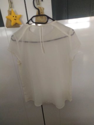 Camisa blanca mujer con pedrería