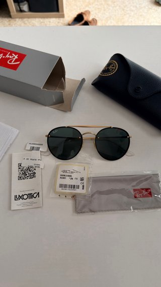 Gafas Ray-Ban Doradas Verdes Polarizadas