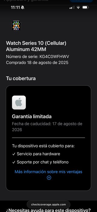 Apple Watch Series 10 42mm GPS+Celular Negro/Plata