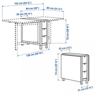 Mesa plegable Ikea blanca