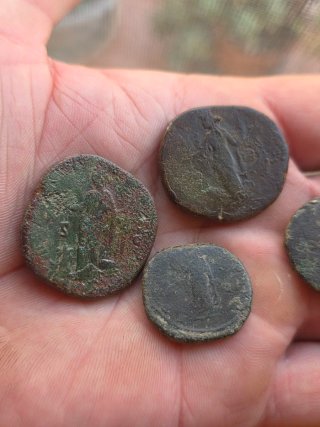 Lote di 4 Monete Romane Antiche